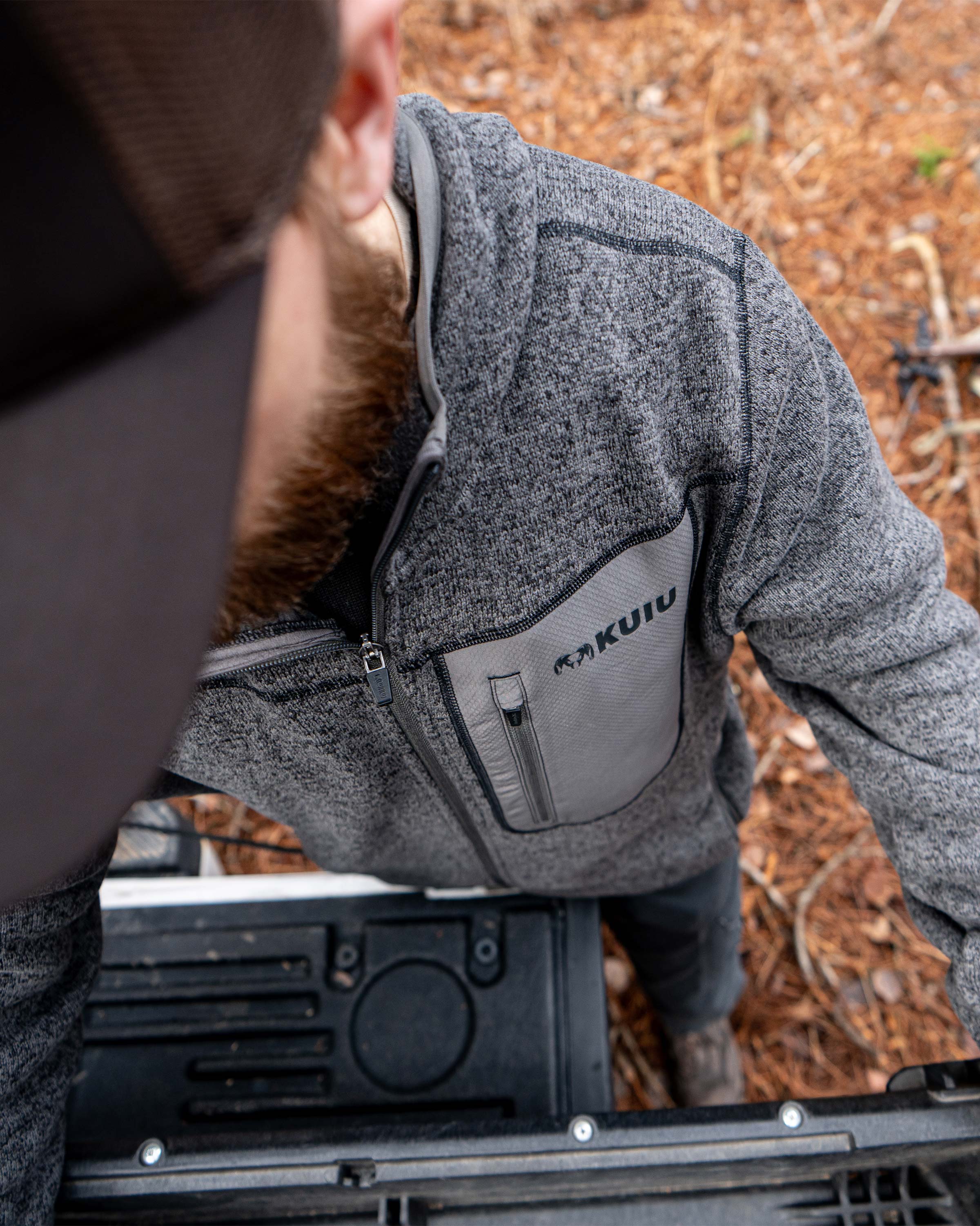 Base Camp Hooded Sweater | Heather Black - Image 5