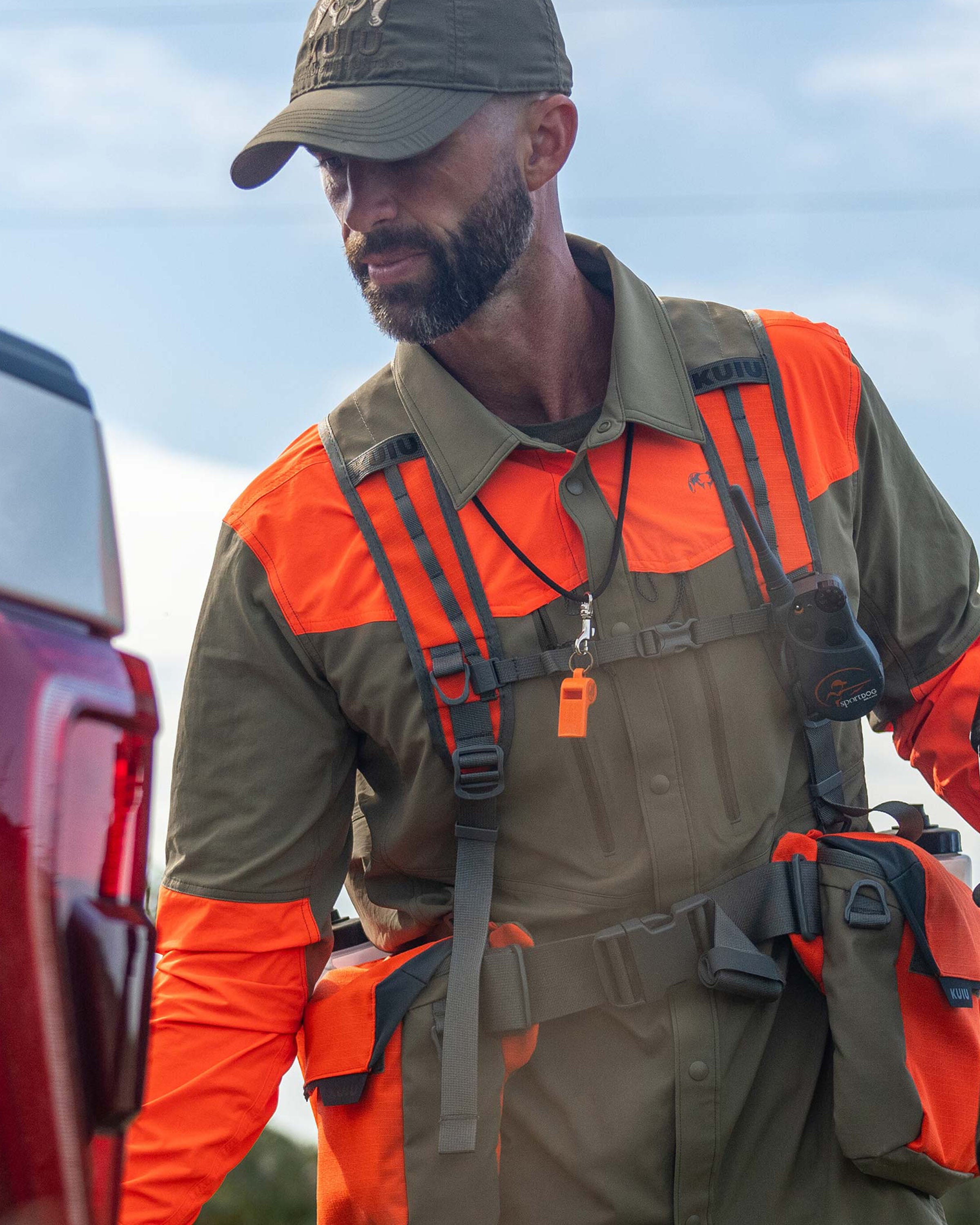 Upland Sporter Shirt | Khaki/Blaze Orange - Image 5